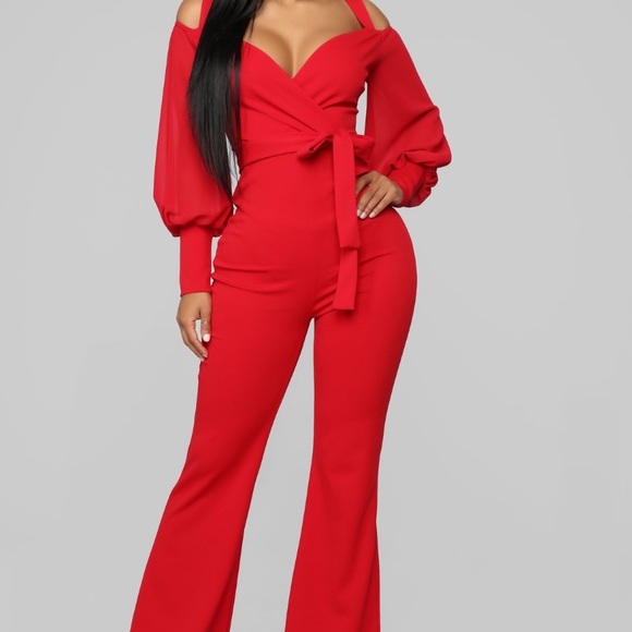 Red jumpsuit - Picture 3 of 3